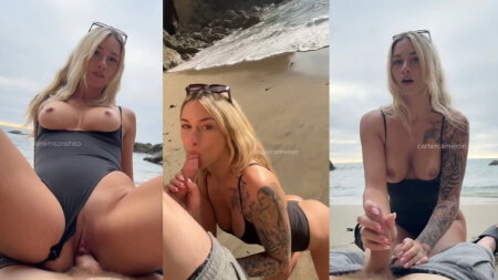 Carter Cameron BG Beach Sextape Video Leaks Borntobefuck