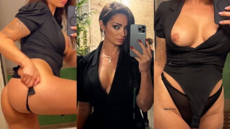 Emilie Nefnaf Hot Tenue Noire Fitness Miroir Strip Nude Vidéo Leaks Borntobefuck