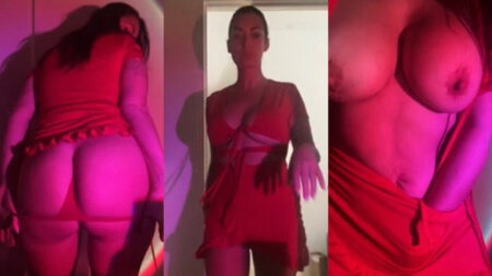 Emilie Nefnaf Nude MILF con Big Tites Sexy Spogliarello Vestito Rosso Video Leaks Borntobefuck