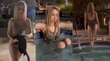 Lil Tay Piscina Traje de Baño Leopardo Linda Chica Asiática Vídeo Porno Filtraciones Borntobefuck