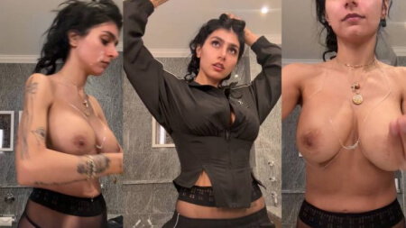 Mia Khalifa Big Tit Arab Track Jacket Strip Video Leaks Borntobefuck