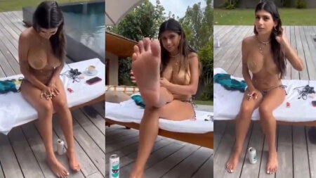 Mia Khalifa Nude Topless Outdoor and Showing her Feet Video Leaks Borntobefuck