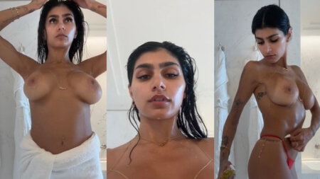Mia Khalifa Pós Chuveiro Rotina Matinal Peituda Nu Vídeo Pornô Vazados Borntobefuck