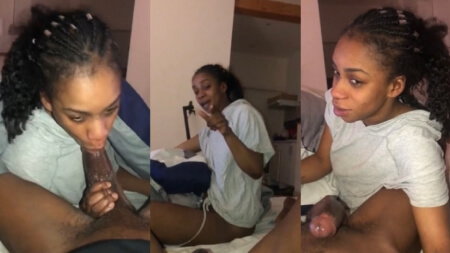 Wild Ebony Suce et se Met dans les Ennuis avec BBC Vidéo Porno Leaks Borntobefuck